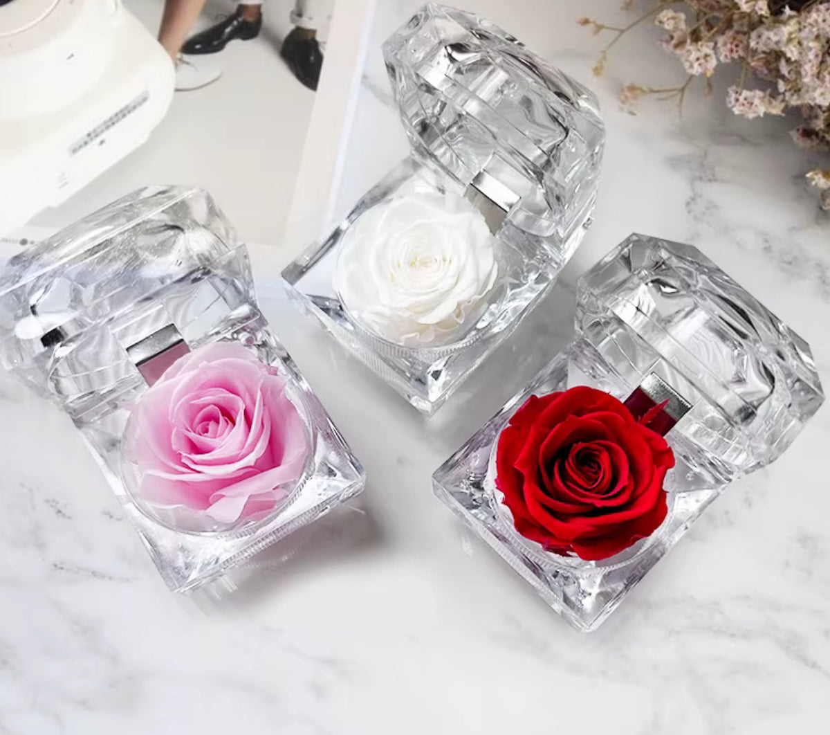 Signature Preserved Red Rose Box